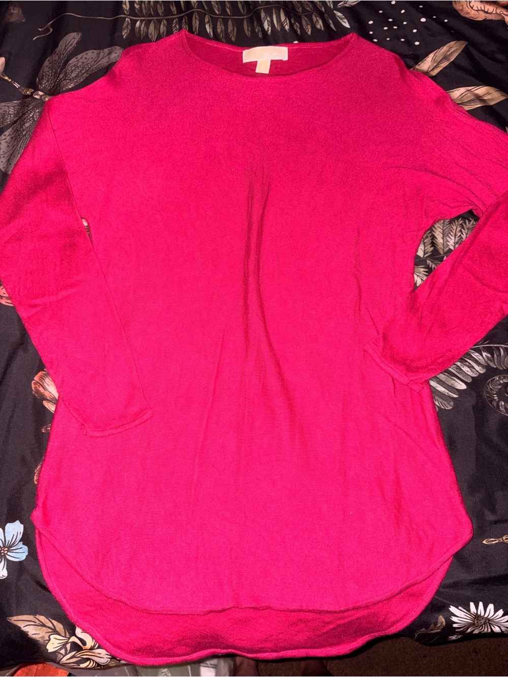 Michael Kors Fuchsia Crew Neck Sweater Top/Mini Dress